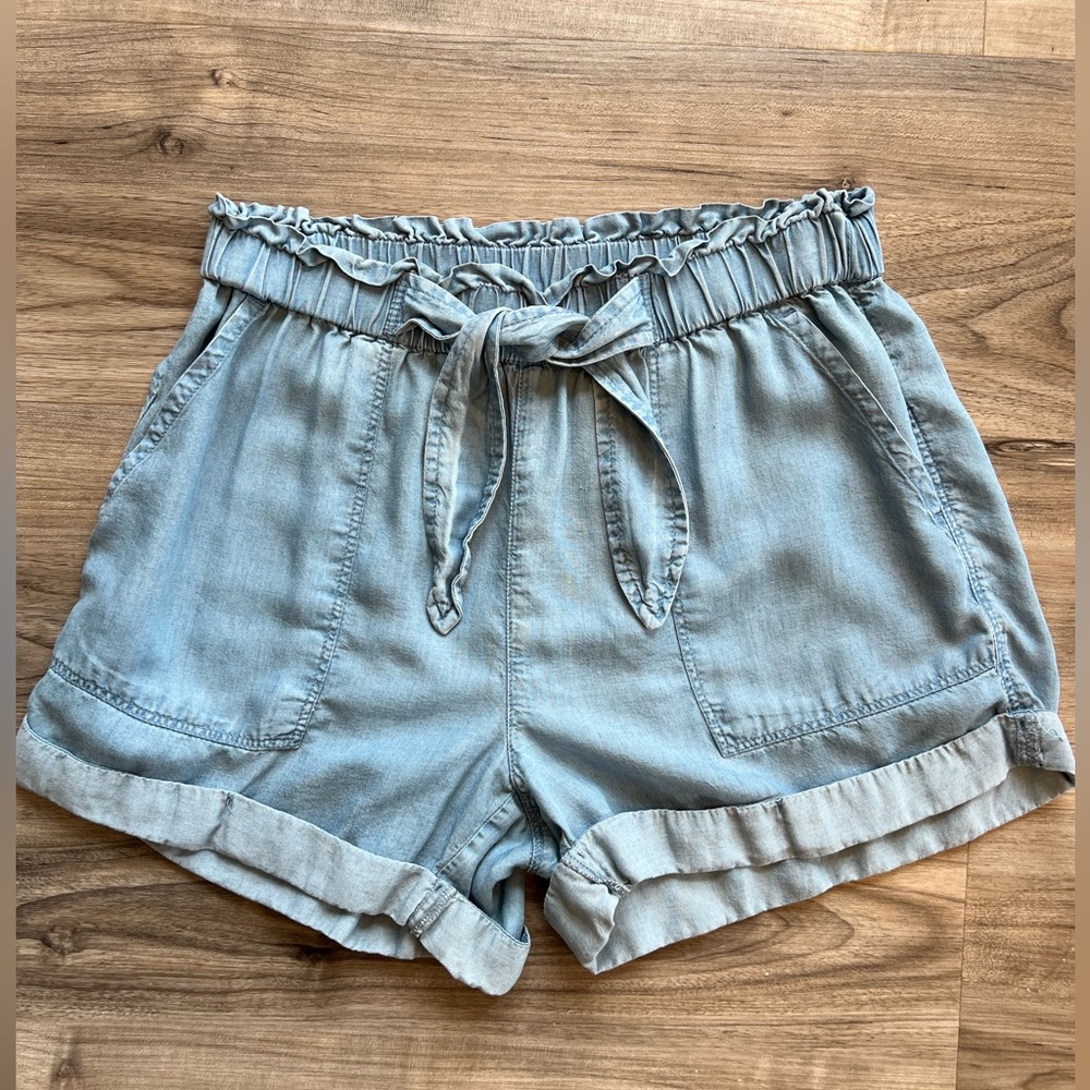 Aerie Chambray 100% Lyocell Shorts